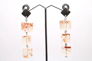 pendientes cubos ambar