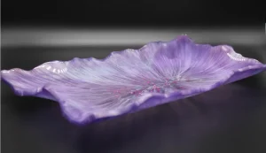 plato de resina epoxi morado violeta